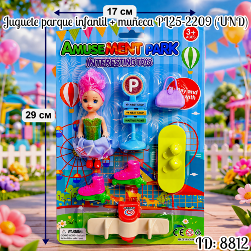 Juguete parque infantil + muñeca PL25-2209 (UND)