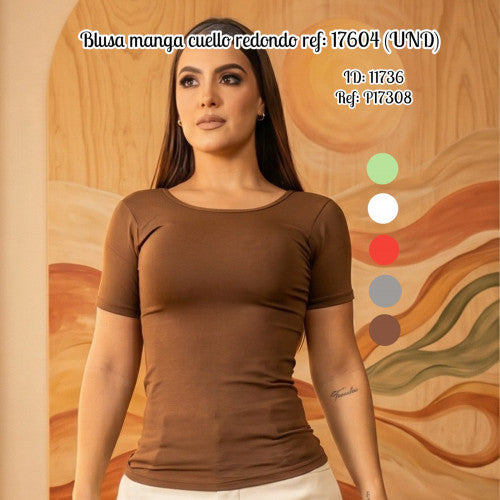 Blusa manga cuello redondo ref: 17604 (UND)