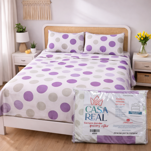 Sabana CASA REAL Queen microfibra Ref:40008 (UND)