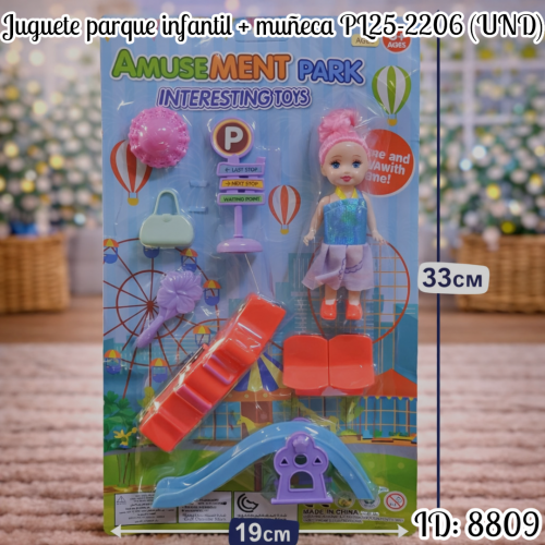 Juguete parque infantil + muñeca PL25-2206 (UND)