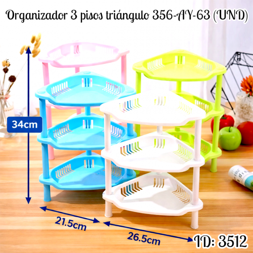Organizador 3 pisos triángulo 356-AY-63 (UND)