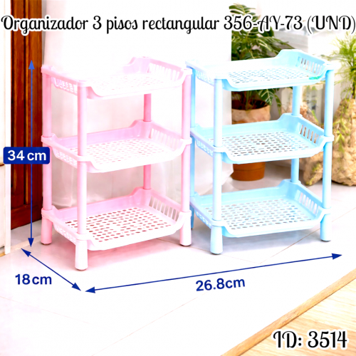 Organizador 3 pisos rectangular 356-AY-73 (UND)