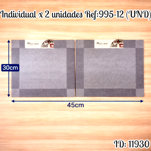 Individual  x 2 unidades Ref:995-12 (UND)