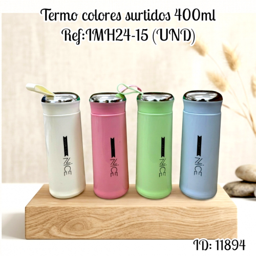 Termo colores surtidos 400ml Ref:IMH24-15 (UND)