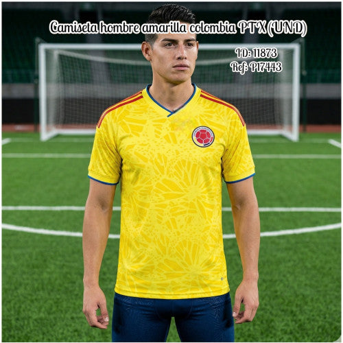 Camiseta hombre amarilla colombia PTX (UND)
