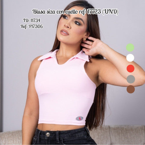 Blusa siza con cuello ref: 17723 (UND)