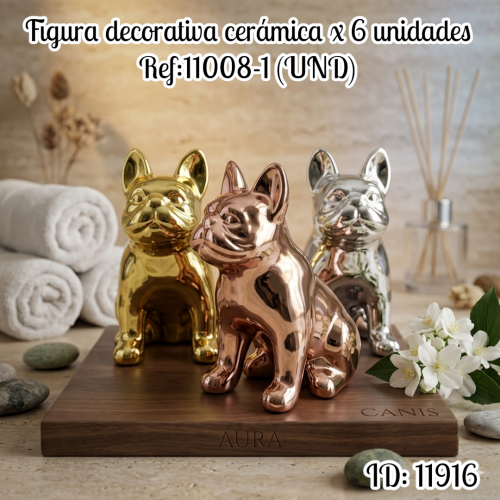 Figura decorativa cerámica x 6 unidades Ref:11008-1 (UND)