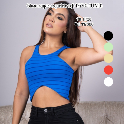 Blusa rayas esqueleto ref: 17790 (UND)