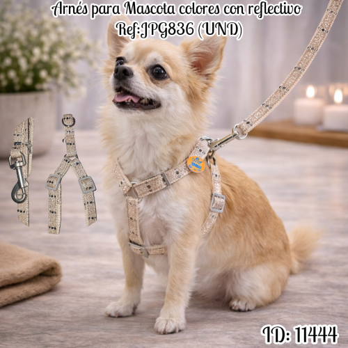 Arnés para Mascota colores con reflectivo Ref:JPG836 (UND)