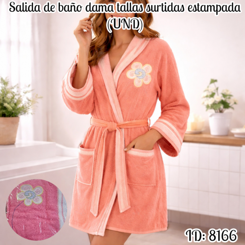 Salida de baño dama tallas surtidas fondo entero bordada (UND)