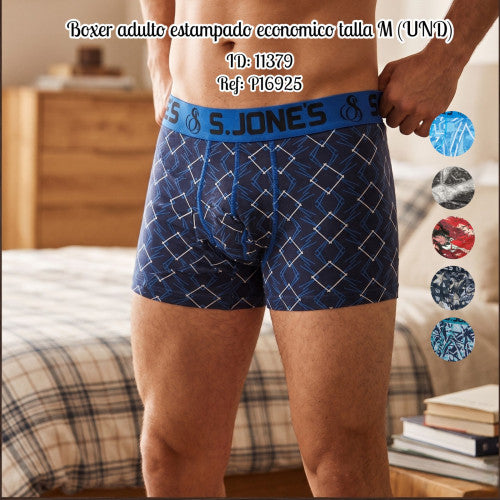 Boxer adulto estampado economico talla M (UND)
