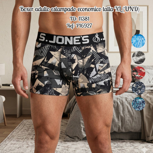 Boxer adulto estampado economico talla XL (UND)