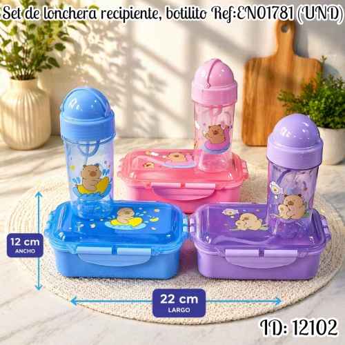Set de lonchera recipiente, botilito Ref:EN01781 (UND)