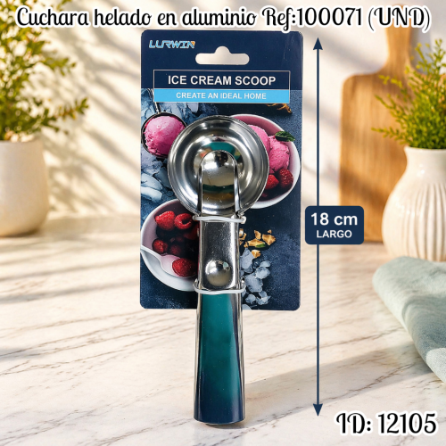 Cuchara helado en aluminio Ref:100071 (UND)