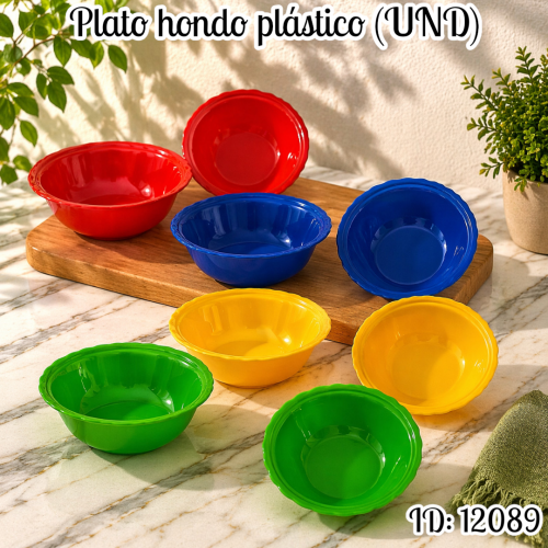 Plato hondo plástico (UND)