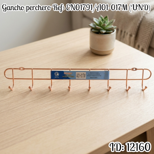 Gancho perchero oro rosa 38 CM Ref:EN01791/A01-017M (UND)