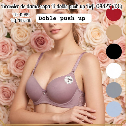Brasier de dama copa B doble push up Ref: 04827 (DC)