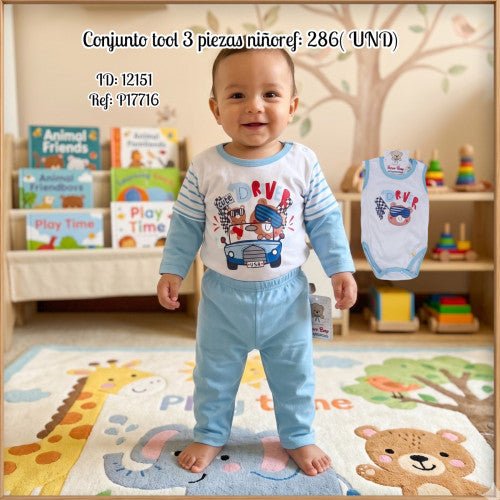Conjunto tool 3 piezas niñoref: 286( UND)