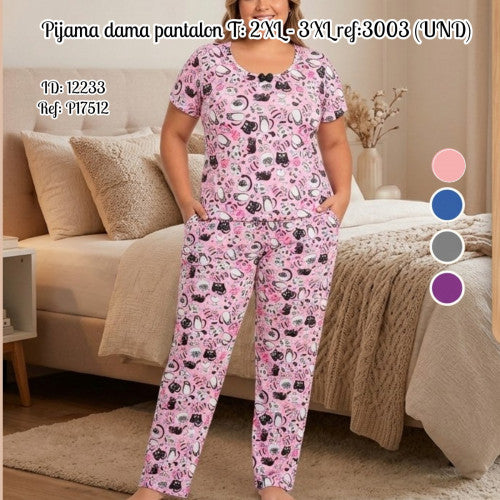 Pijama dama pantalon T: 2XL - 3XL ref:3003 (UND)