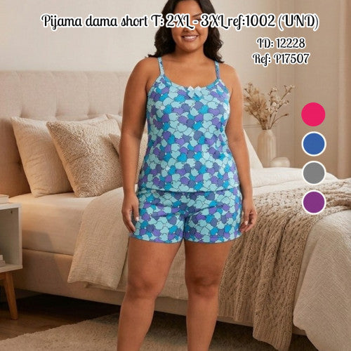 Pijama dama short T: 2XL - 3XL ref:1002 (UND)