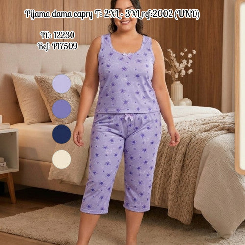 Pijama dama capry T: 2XL - 3XL ref:2002 (UND)