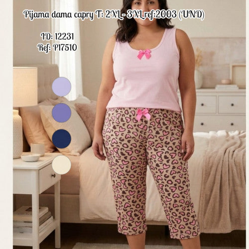 Pijama dama capry T: 2XL - 3XL ref:2003 (UND)
