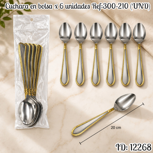 Cuchara en bolsa x 6 unidades Ref:300-210 (UND)