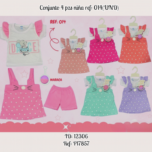 Conjunto 4 pzs niña ref: 014(UND)
