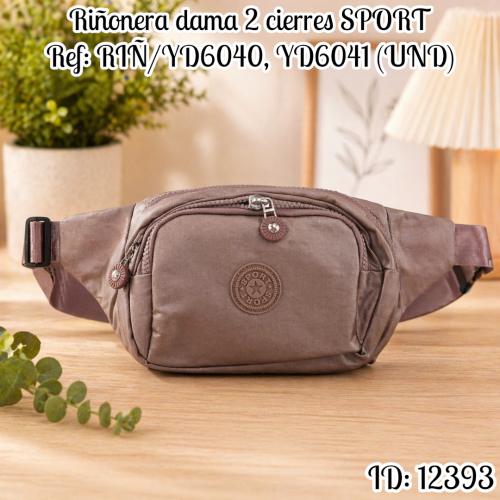 Riñonera dama 2 cierres SPORT Ref: RIÑ/YD6040, YD6041 (UND)
