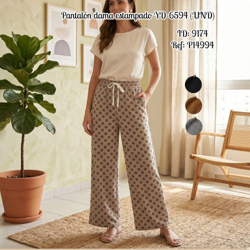 Pantalón dama estampado YD6594 (UND)