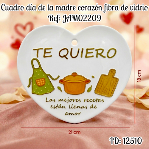 Cuadro día de la madre corazón fibra de vidrio Ref: JAM02209 (UND)