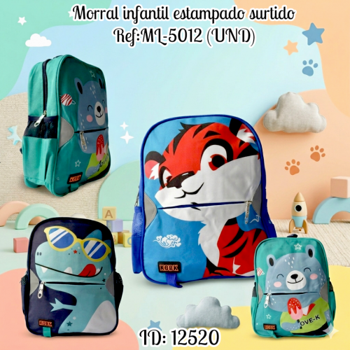 Morral infantil estampado surtido Ref:ML-5012 (UND)