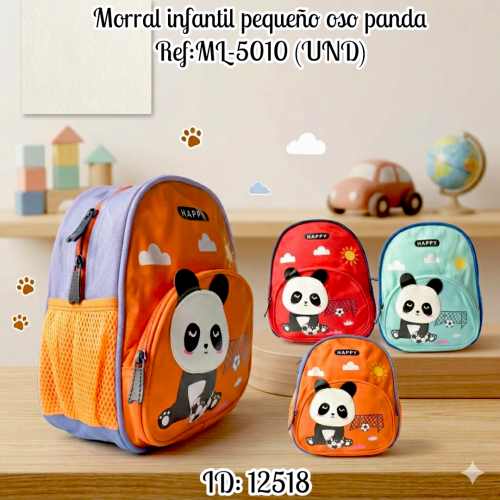 Morral infantil pequeño oso panda Ref:ML-5010 (UND)