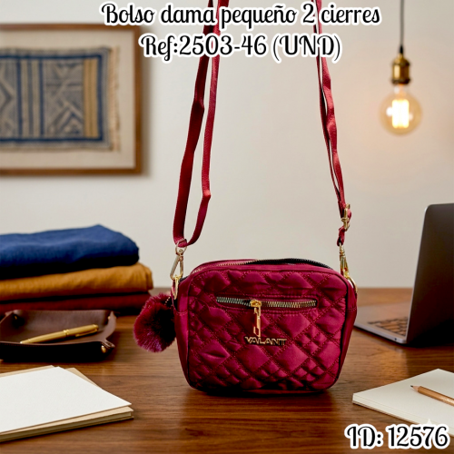 Bolso dama pequeño 2 cierres Ref:2503-46 (UND)