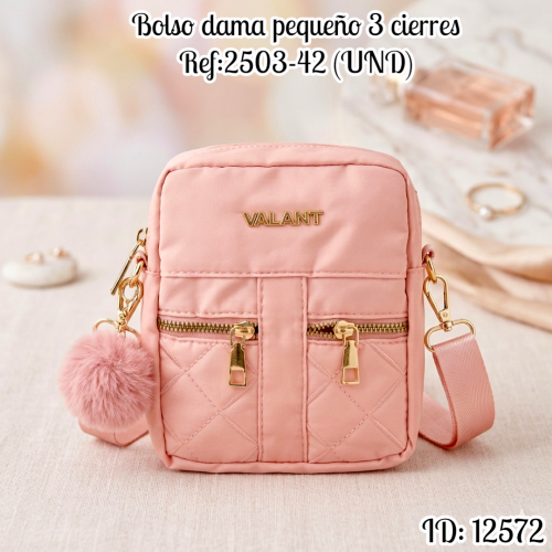 Bolso dama pequeño 3 cierres Ref:2503-42 (UND)