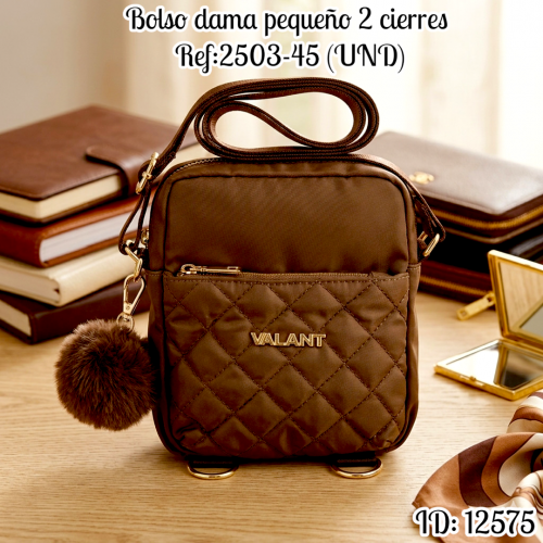 Bolso dama pequeño 2 cierres Ref:2503-45 (UND)