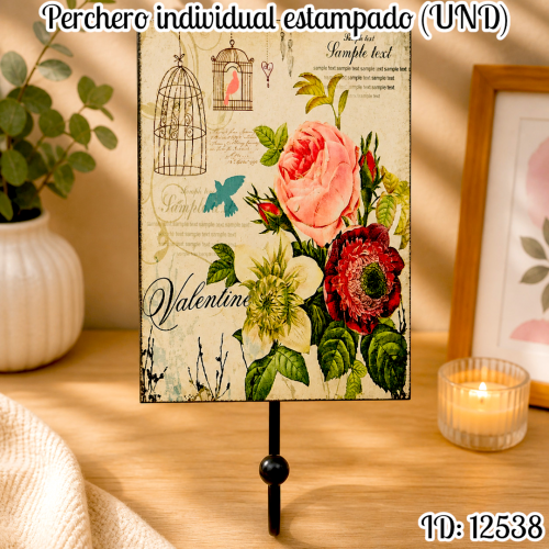 Perchero individual estampado (UND)