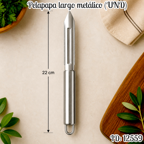 Pelapapa largo metálico (UND)