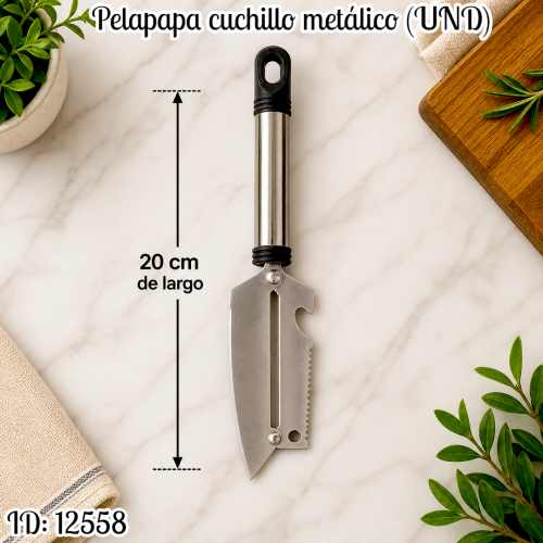 Pelapapa cuchillo metálico (UND)