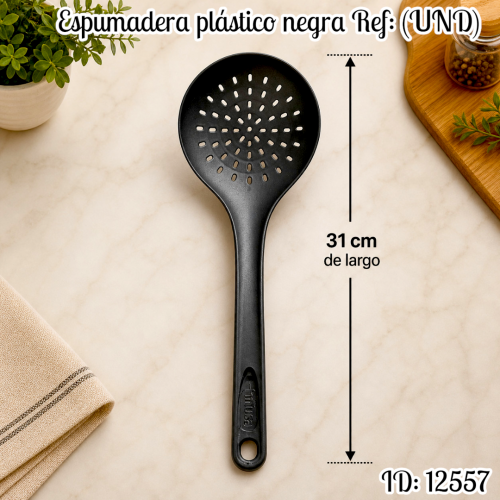 Espumadera plástico negra Ref: (UND)