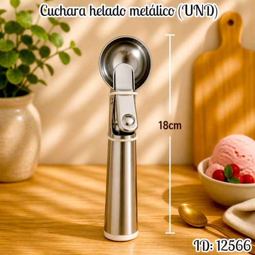 Cuchara helado metálico (UND)