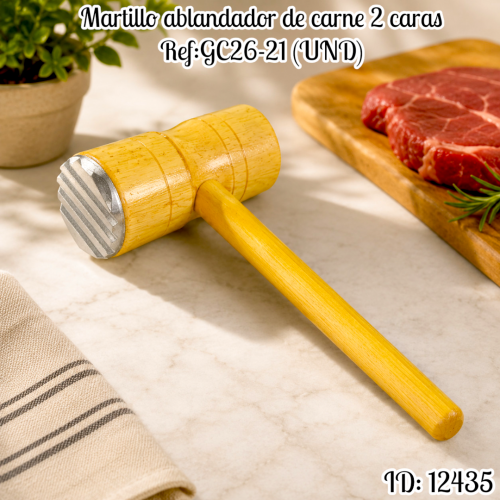 Martillo ablandador de carne 2 caras Ref:GC26-21 (UND)