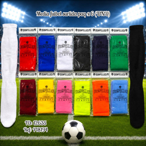 Media futbol surtida paq x 6 (UND)