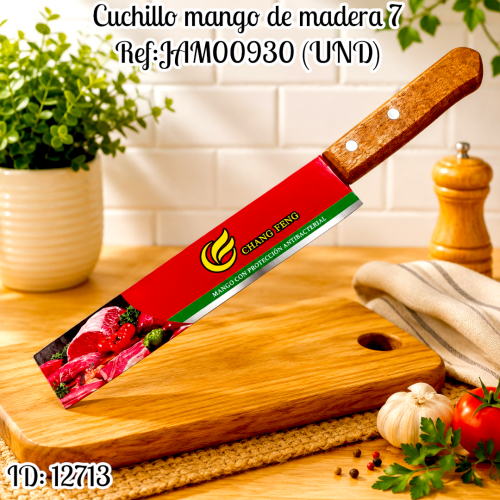 Cuchillo mango de madera #7 Ref:JAM00930 (UND)