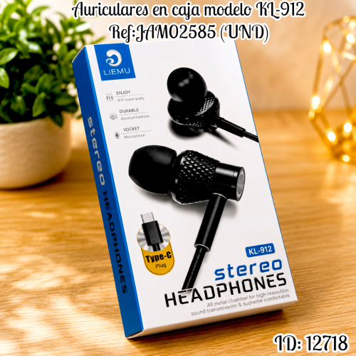 Auriculares en caja modelo KL-912 Ref:JAM02585 (UND)