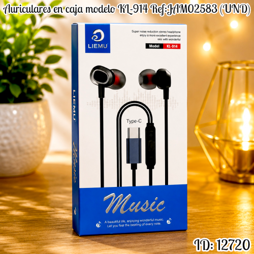 Auriculares en caja modelo KL-914 Ref:JAM02583 (UND)