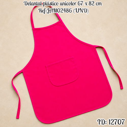 Delantal plástico colores surtidos 67 x 82 cm Ref:JAM02486 (UND)