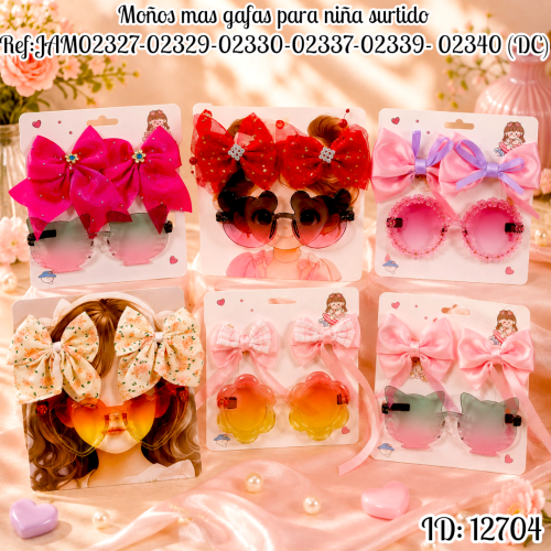 Moños mas gafas para niña surtido Ref:JAM02327-02329-02330-02337-02339- 02340 (DC)
