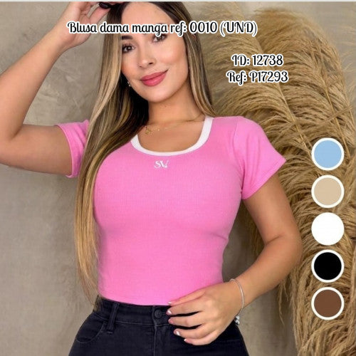 Blusa dama manga ref: 0010 (UND)