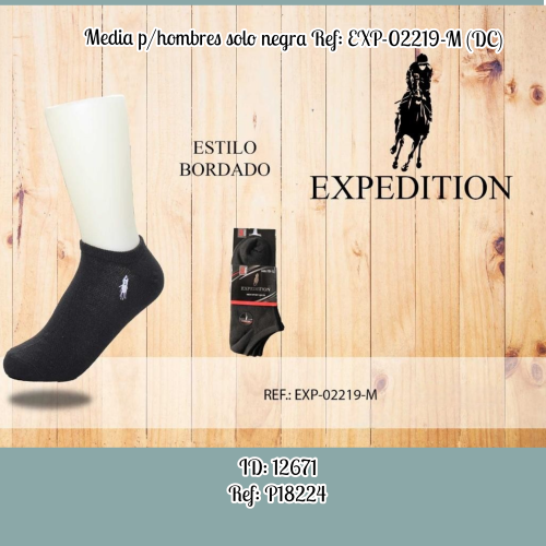 Media p/hombres solo negra Ref: EXP-02219-M (DC)
